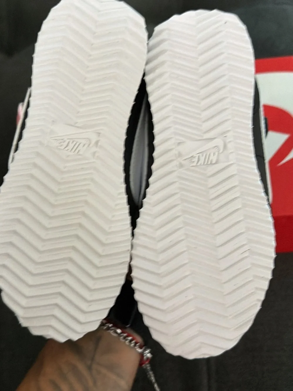 Nike Kids Black and White Retro Runner Sneakers